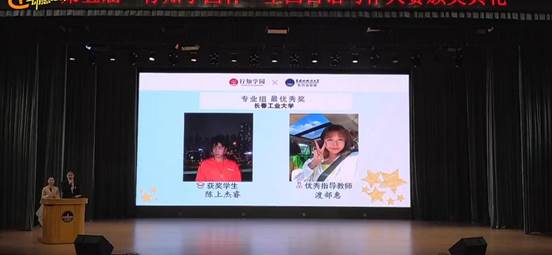 我校欧洲杯
日语系陈上杰睿同学获得“专业组最优秀奖”